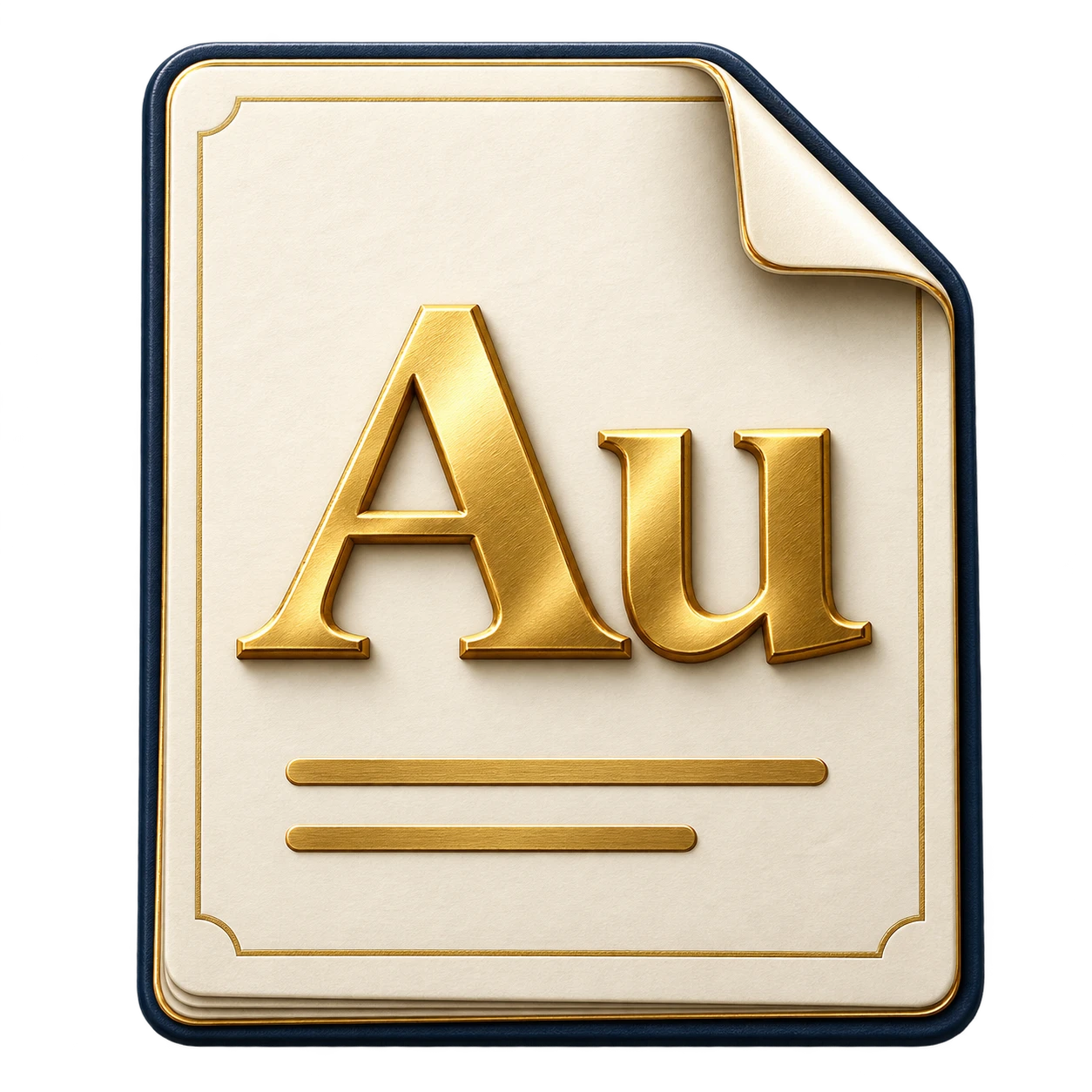 帶有Au字樣的紙黃金戶口憑證圖示