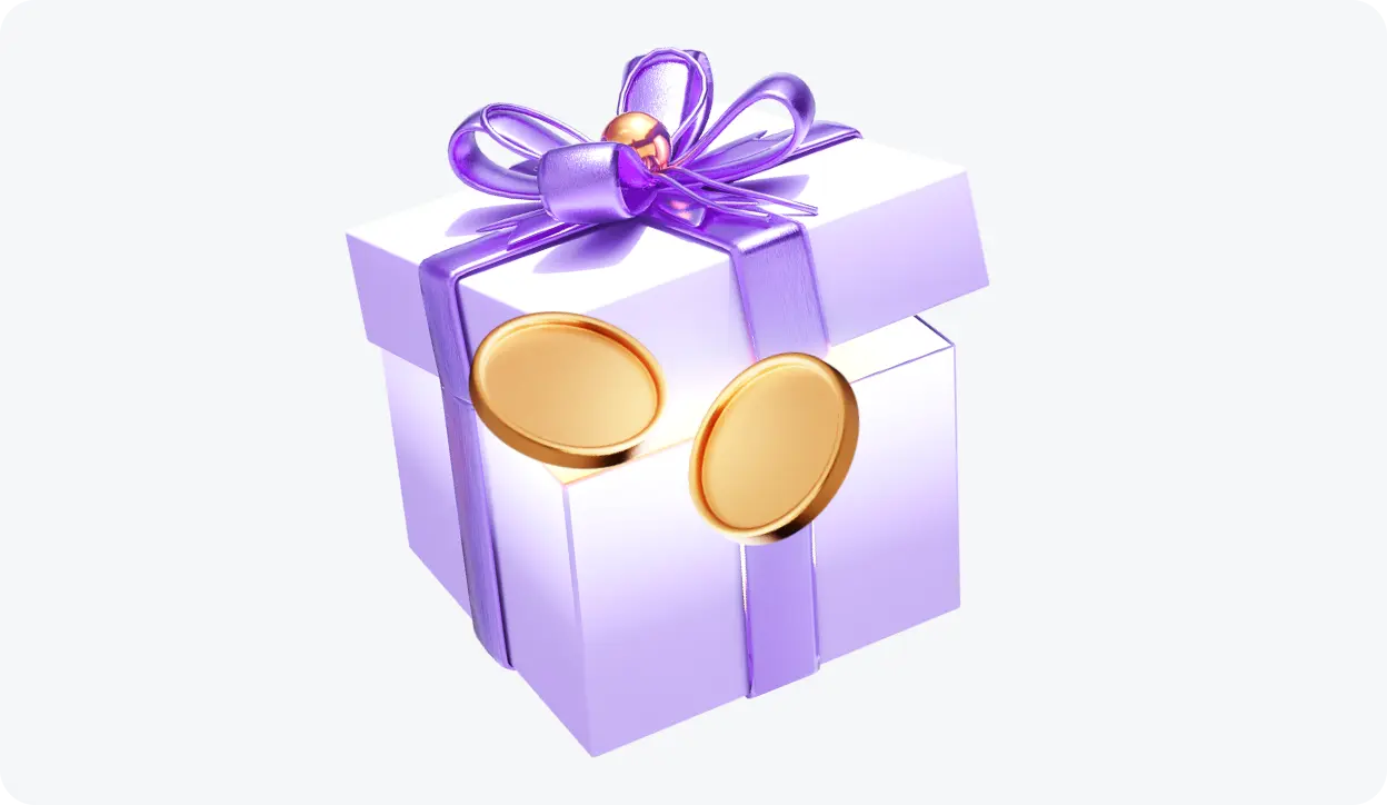 交易贈金禮盒與金幣圖標